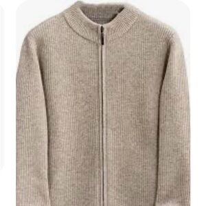 Mango Beige Cardigan Sweater